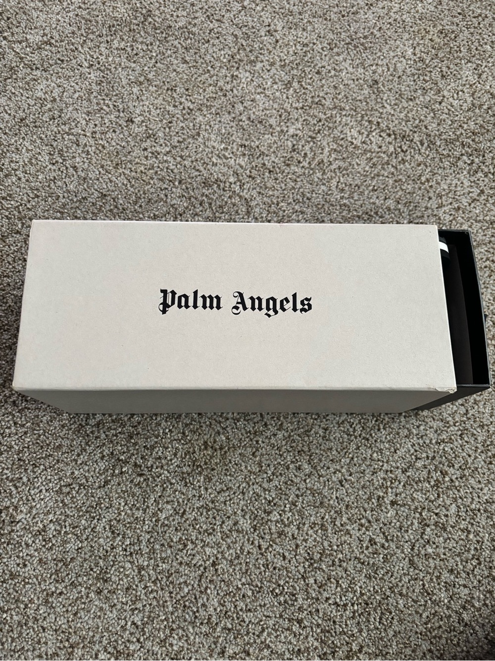 Palm Angels Black and White Logo Flip Flops - Picture 10 of 11